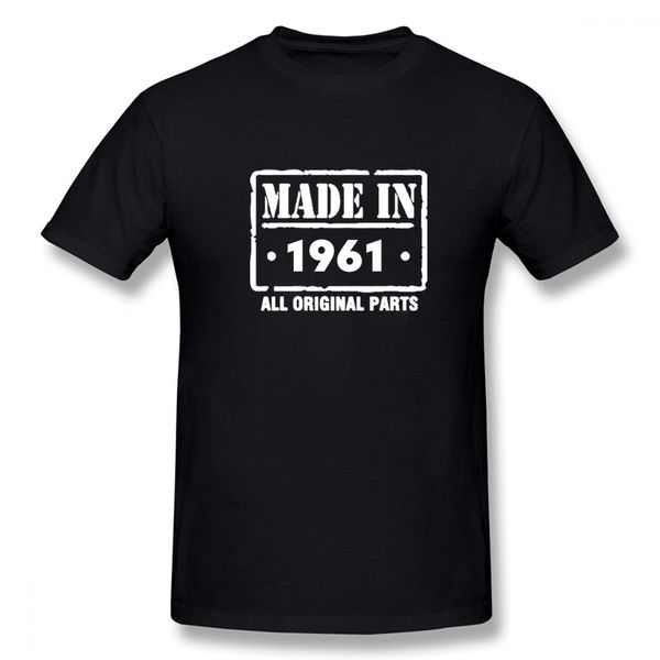 

sport made in 1961 new funny t shirt men short sleeves hip hop oversized o-neck cotton t shirts