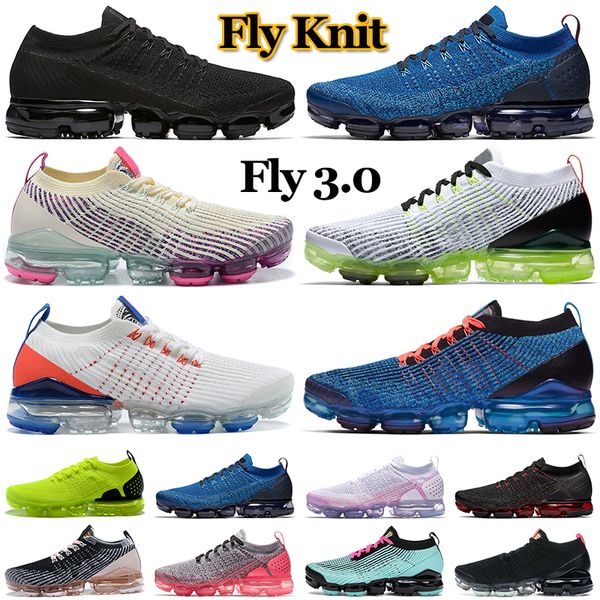 

fly 3.0 running shoes knit men women sports sneakers triple black white volt gym orange dots zebra south beach mens trainers runners walking