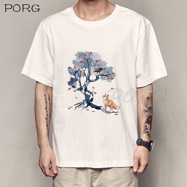 

ворона и лисица harajuku негабаритного мужская graphic аним tshirt droshipping vintage clothing% спорт толстовка с капюшоном толстовка мужчи