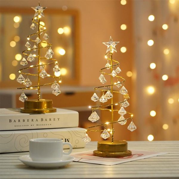 

christmas decorations gold led string light bedroom decoration table lamp desk decor holiday night for home xmas accessories