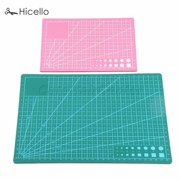 

a4/a5 sewing cutting mat pvc cutting board mat pad with scale and grid for drawing craft professional tools hicello, Black