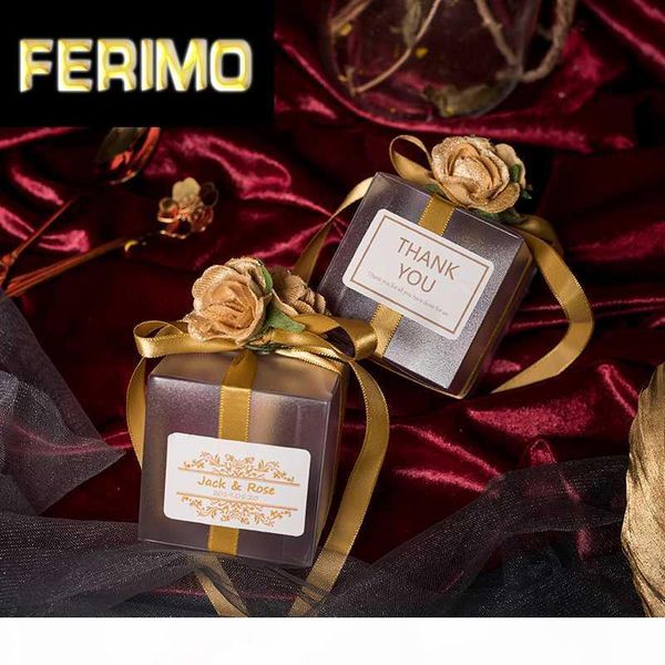 

plastic transparent candy box sweet wedding gift box "thank you "elegant luxury decoration birthday baby shower party favors