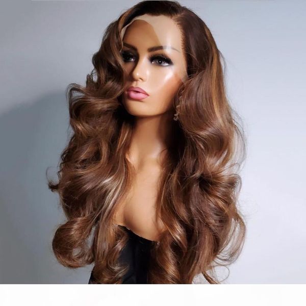 

13x4 body wave wig 200% density lace front human hair wigs brazilian remy hair for woman pre plucked bleached knots, Black;brown