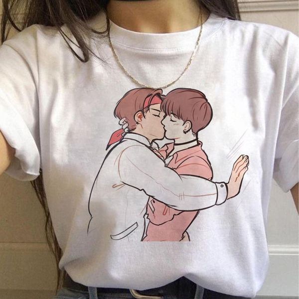

women's t-shirt summer bangtan boys printed ladies korean kpop tees ulzzang harajuku jin suga j hope jimin v jungkook t-shirt, White