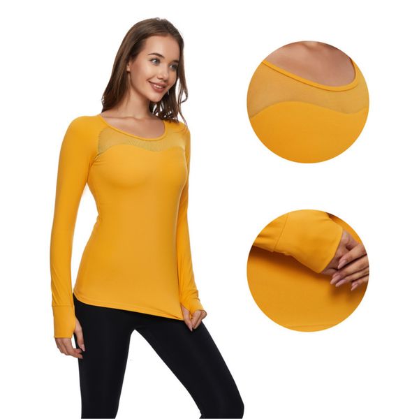 

winter sports and suit with autumn bra pad mousse quick drying yoga dress women's long sleeve, Gray