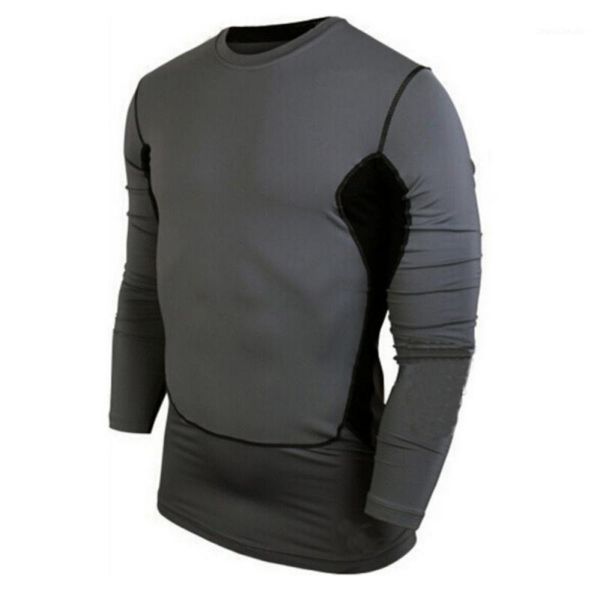 

running jerseys men compression base layer tight long sleeve t-shirt athletic collection1, Black;blue