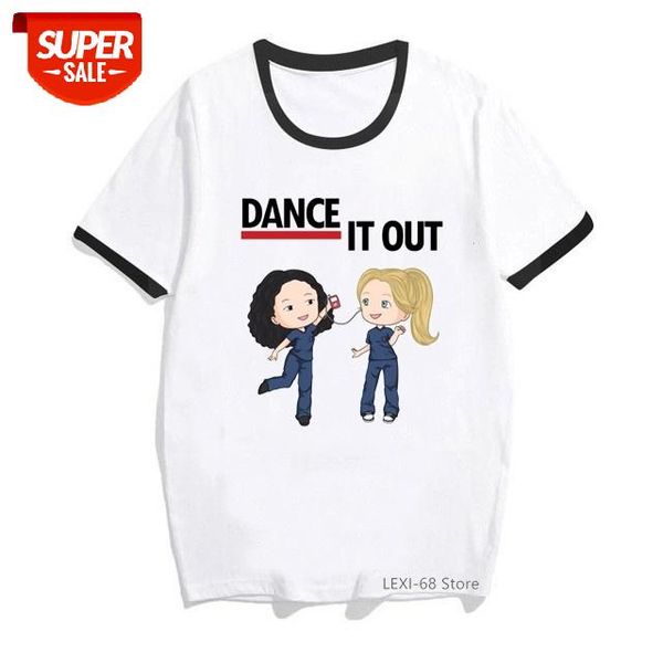 

funny dance it out tshirt femme Greys Anatomy cartoon print T-shirts Women You're My Person graphic T Shirt female streetwear #n02v, White