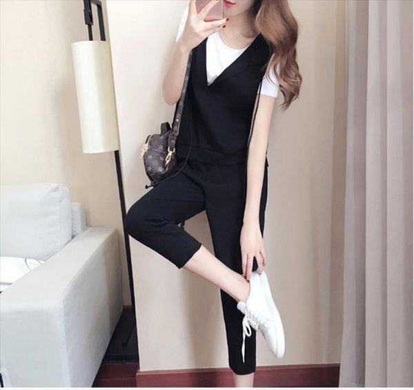 

three piece set 3 piece set women conjuntos de mujer vest and pants matching sets, Gray