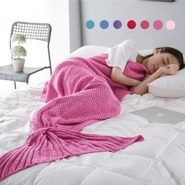 

mermaid sofa knit blanket quilt rug cocoon sleeping sack tail blankets dhl 4 ndc88