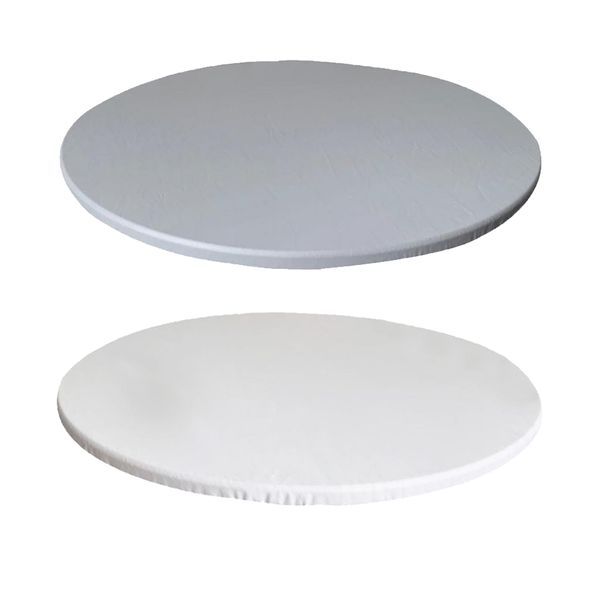 

2 x round polyester table cloth cover party decor fitted tablecloth