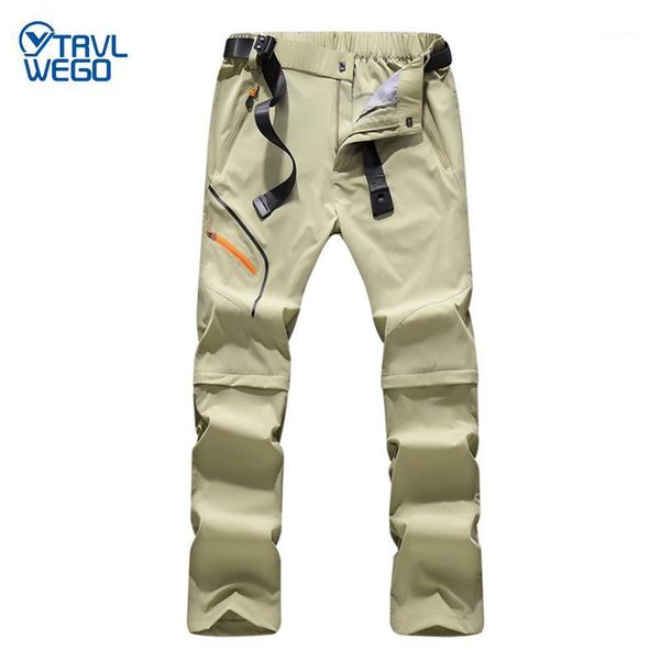 

summer outdoor hiking pants detachable two-piece quick drying fishing breathable elastic men's sprint trousers1, Black;green