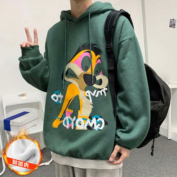 

musanfu fashion brand plush sweater for men's casual hip-hop, Black