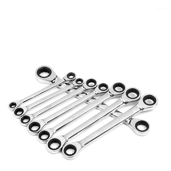 

ci1pcs 72 teeth double head quick wrench ratchet metric spanner spanner nut head open end and ring wrenches hand tool1