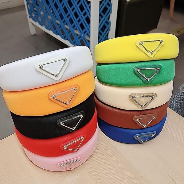 

luxury designer sponge headbands hair bands for women girl brand elastic letter p headband sports fitness headband head wrap, Silver