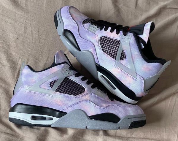 

4 zen master mens basketball shoes 4s amethyst wave bright crimson-black-cement grey womens sneaker designer dh7138-506 kaws x 4 black cool