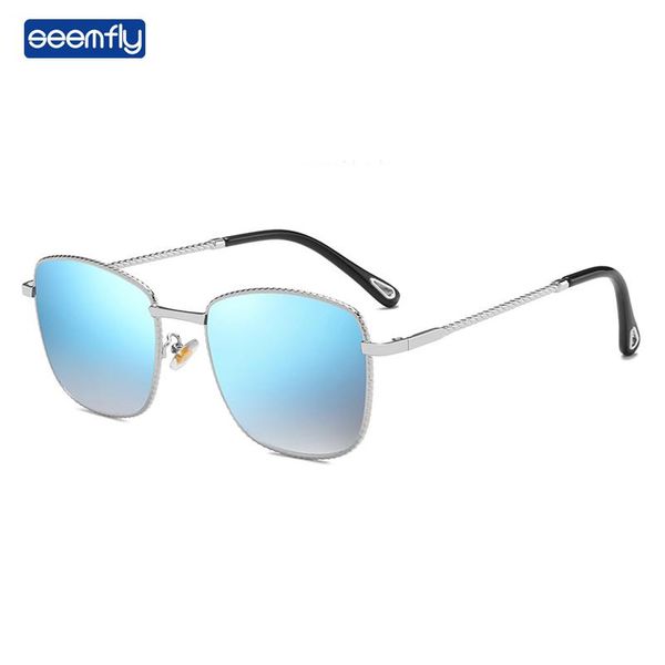 

seemfly new vintage corrugated metal sunglasses brand small frame sun glasses men and women retro square metal sunshades oculos, White;black