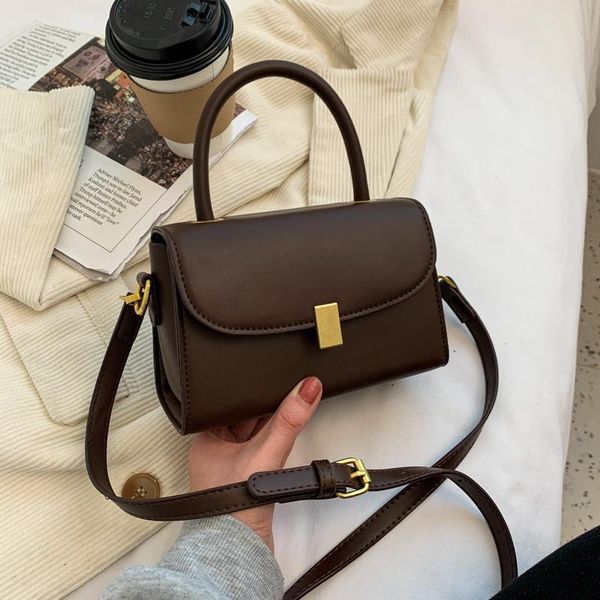 

shoulder bags luxury leather handbag2021 trendy retro wild fashion ladies one messenger bag designer small square