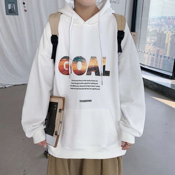 

casual coat with printed hooded men's sweater for men, Gray