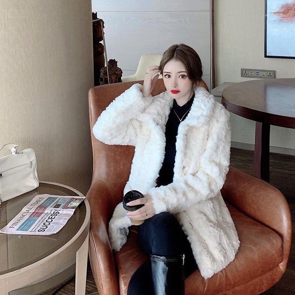 

winter coat women 2021 new solid single breasted faux fur jacket warm thick fashion loose plush ladies coat teddy jacket women1, Black