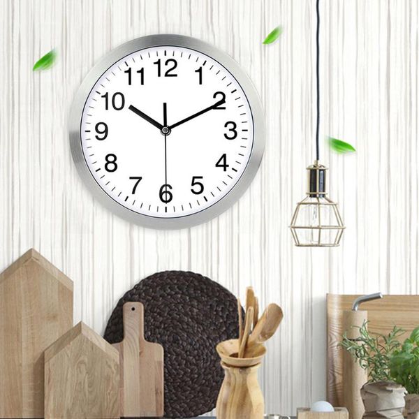 

12 inch quartz pointer wall clock plastic round dial modern living room silent hanging clock home bedroom decoration