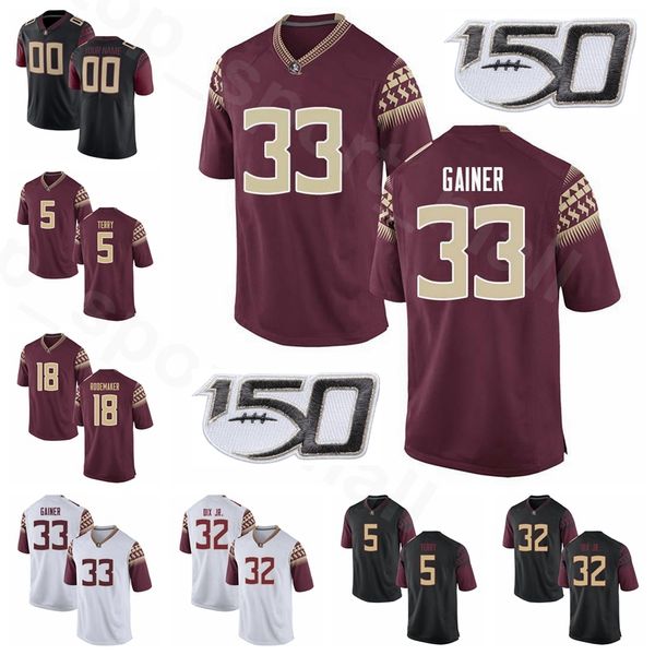 

ncaa college florida state seminoles football renardo green jersey amari gainer stephen dix jr tate rodemaker tamorrion terry men kids lady, Black