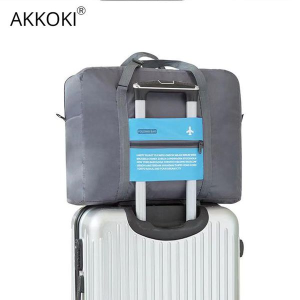 

waterproof luggage large capacity travel bag nylon handbags organizer clothes storage multifunction aircraft package