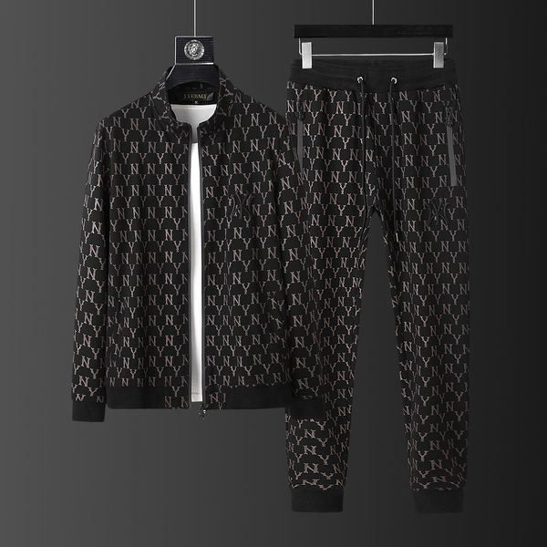 

luxury designer new men's brand soccer tracksuit set jacket suit & pants sweatshirt sweat suits coats jackets sweatshirts training suit, Black;brown
