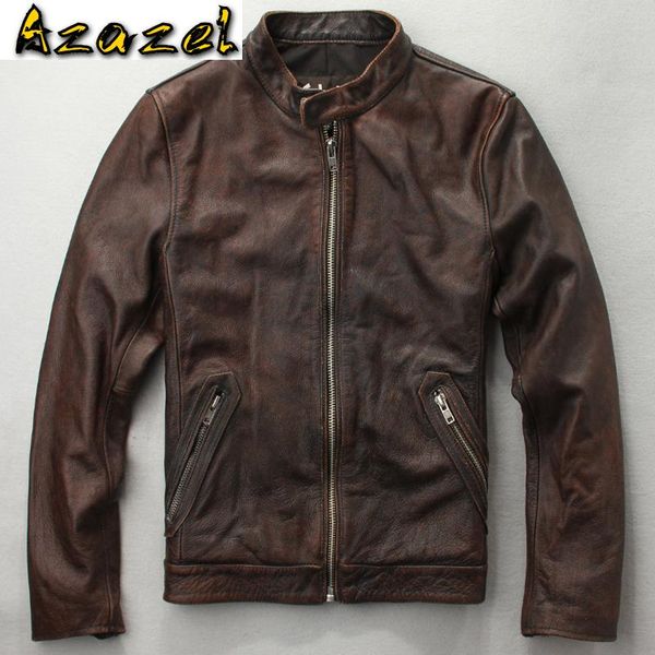 

us style 5xl 6xl genuine leather jackets for biker men imported brand real leather coats male cow streetwear spring a550, Black