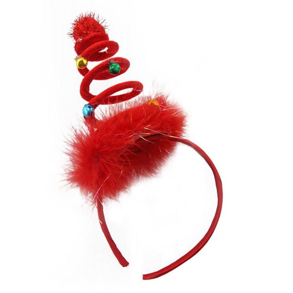 

1 pc christmas hair band funny feather xmas spiral spring p props party favors headdress hair hoop for children