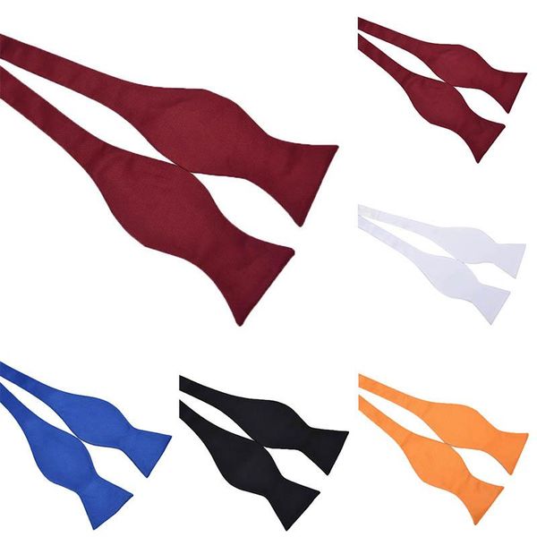 

new men's self bow tie fashion solid color bowtie adjustable business wedding self tie bowtie for men accessories multi-colors, Black;gray