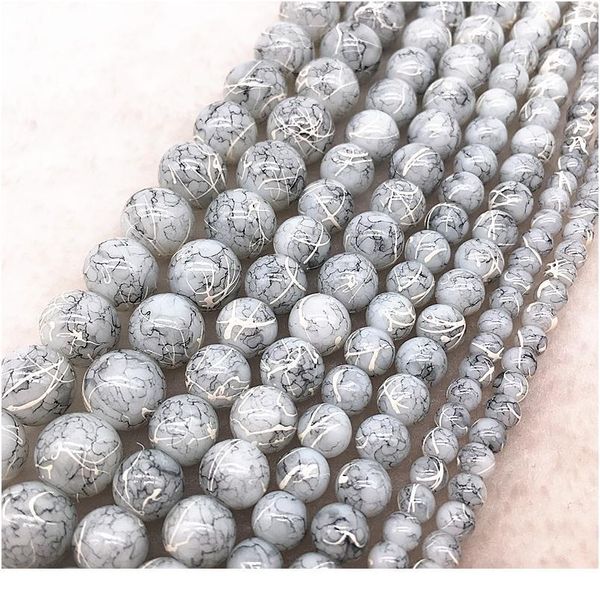 

wholesale 4/6/8/10mm double colored glass beads loose spacer beads painted charm for jewellery making diy bracelet&neck qylazp