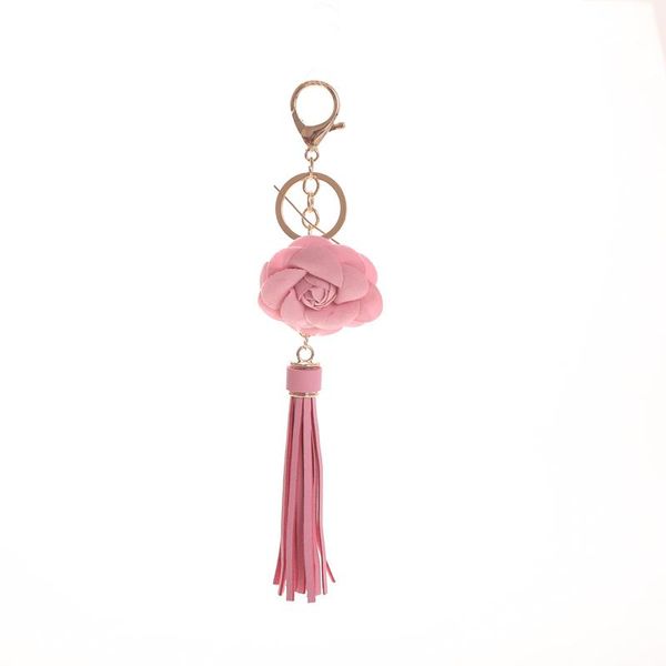 

flower key ring chiffon tassel car key chains lady couple bag ornaments creative charm flower ornaments keychain eh896 h bbygej