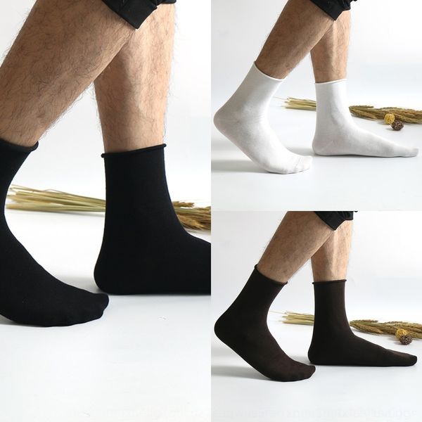 

2bmpc men's spring socks summer cotton men's cotton eyzuy and socksmedium stockings casual solid color and men socks, Black