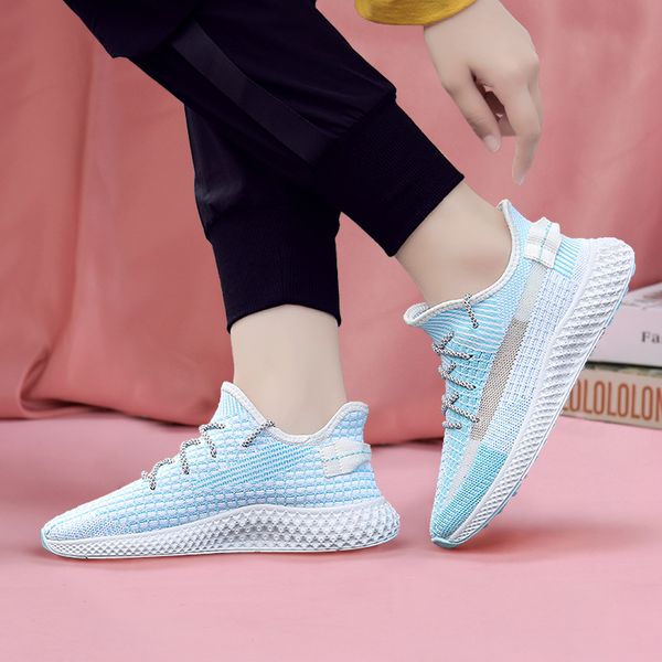 

women fashion casual soft breathable mesh flat ladies sports running lightweight socks vulcanized shoes 1020, Black;white