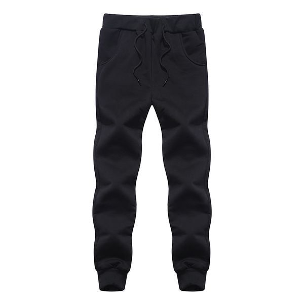 

male 2021 winter wool new arrival cotton solid fashion sweatpants quality cashmere warm pants 6b2 fcjb, Black