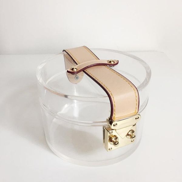

women bag handbags acrylic shoulder bag small flap crossbody bags for women messenger round clear transparent plastic bags purse