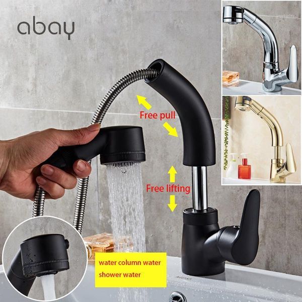 

bathroom sink faucets full copper lifting and cold single hole faucet, rotating above counter basin washbasin tap1