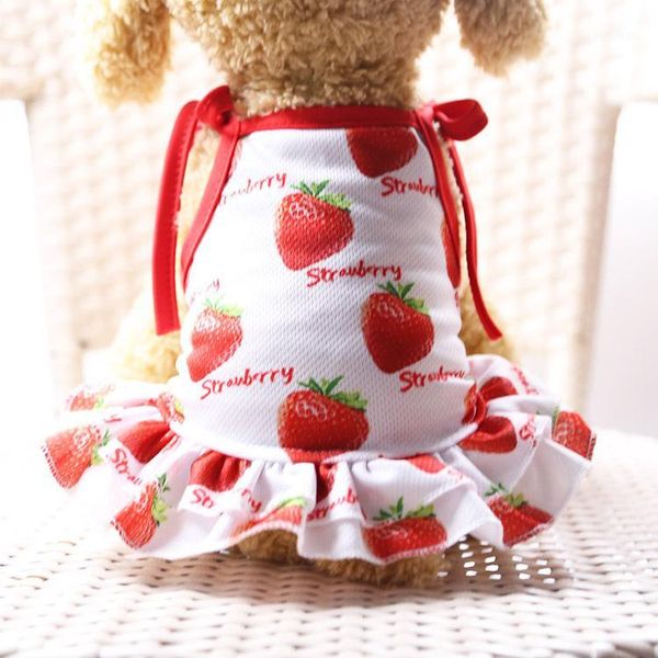 

pet fruit strawberry banana stamp vip teddy puppy clothes cat skirt t-shirt vest lovers clothes1
