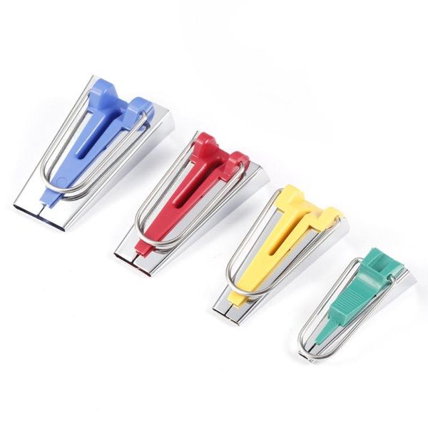 

set of 4 fabric bias tape maker binding tool sewing quilting 6mm 12mm 18mm 25mm new arrival, Black