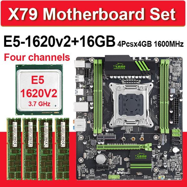 

jingsha x79 placa base con xeon e5 1620 v2 3.7mhz 4pcs x 4gb = 16gb 1600mhz ddr3 ecc reg memoria atx sata3 pci-e nvme m.2 ssd