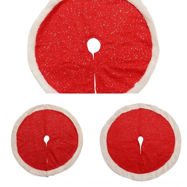 

wrrzh plush skirt cloth 95cm cloth tree knitted flannel christmas decorative layout supplies decorative christmas tree skirt 4gkir