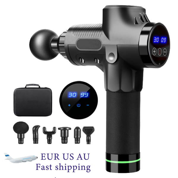 

massage gun lcd display deep muscle massager body neck massage exercising relaxation slimming shaping pain