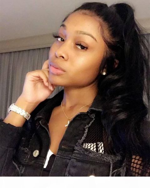 

100 human бразильский волнистый конский хвост шиньон обернуть вокруг клип в хвостик шнурок человеческие волосы 140g естественный цвет, Black