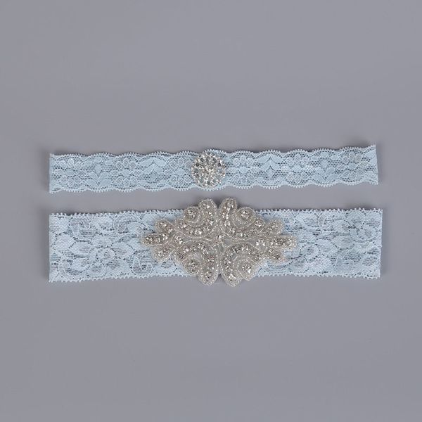 

wedding garters something blue lace toss throw crystals rhinestones bridal garter set leg beads silver wedding accessories 2019 t200508