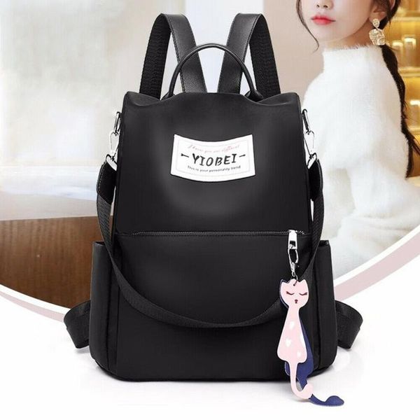 

fashion backpack women travel oxford cloth solid color college wind pleak shoulder bag