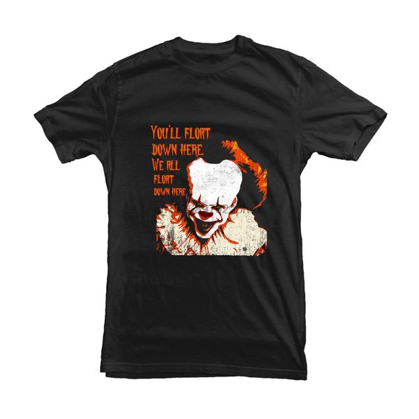 

pennywise clown t shirt for halloween party scary horror movie tee - muf-12373-blk men t shirt sport hooded sweatshirt hoodie