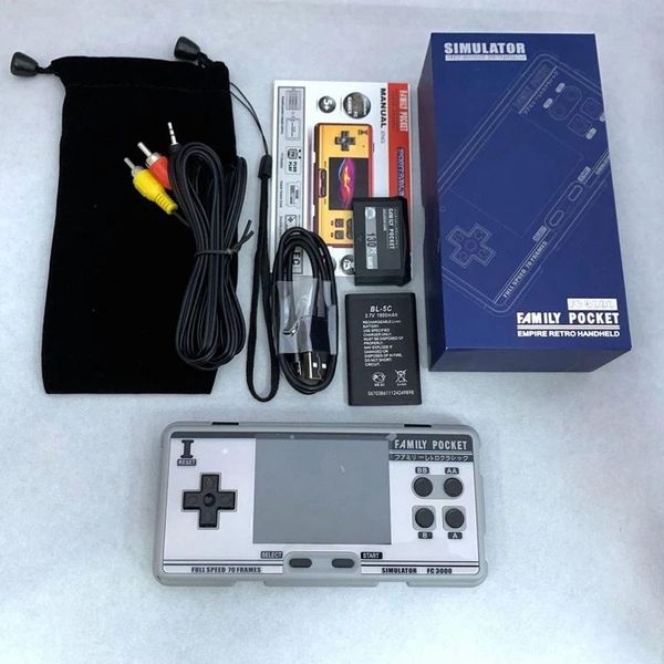 

portable game players fc3000 handheld console 8 simulator red and white children's color screen for pxpx7 2000games