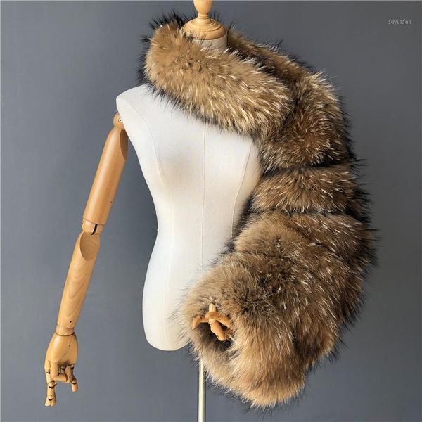 

women real raccoon fur sleeve ladies fashion natural fur coat one sleeve1, Black
