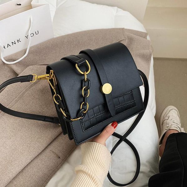 

cross body stone pattern small bag single shoulder square lady messenger casual pure color luxury designer handbag