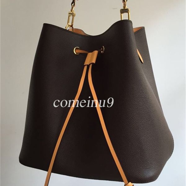 

outlet 2019 women's fashion bucket genuine leather shoulder bag classic design crossbody bags lady handbags more colors